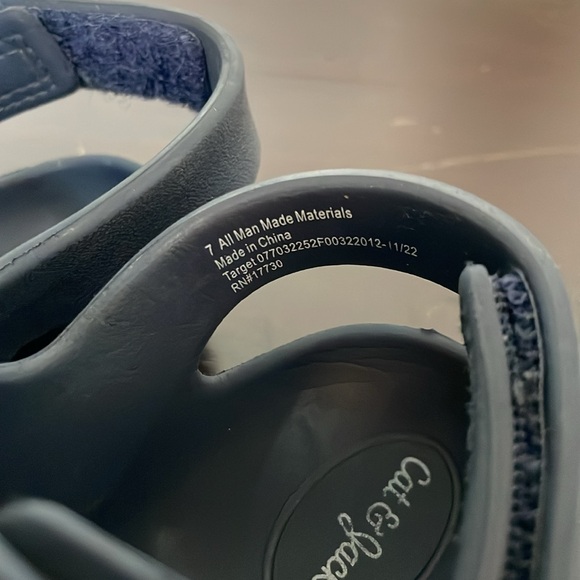 Cat & Jack Target Toddler Boy / Kids Sandals In Gray Blue, Size Toddler 7/8 - Picture 4 of 6